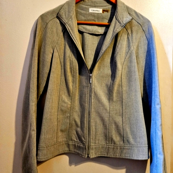 CALVIN KLEIN fitted blazer w zipper - Picture 1 of 4